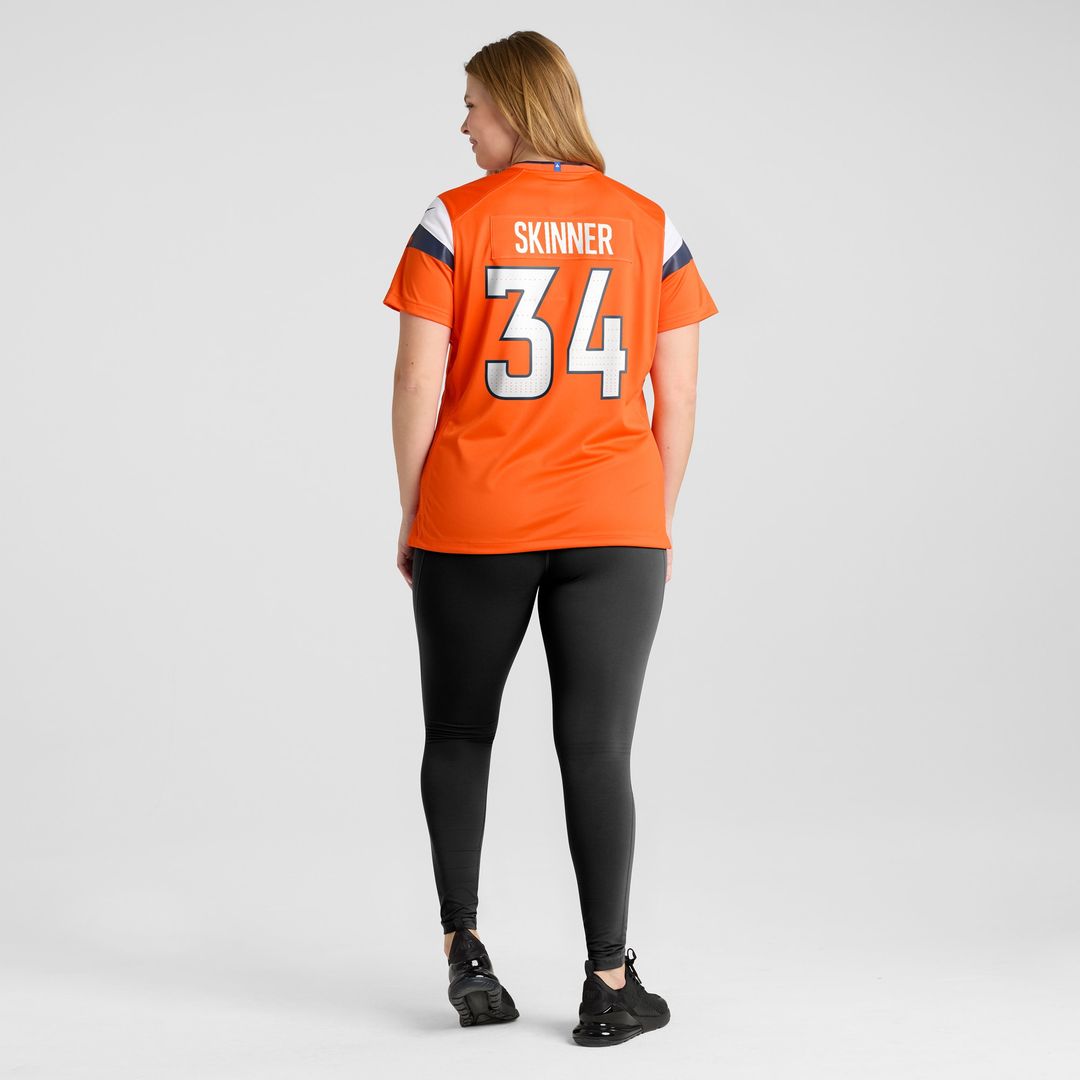 JL Skinner Denver Broncos Nike Women's Team Game Jersey - Orange