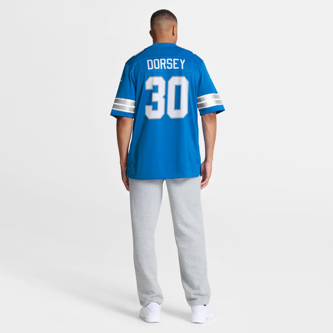 Khalil Dorsey Detroit Lions Nike Team Game Jersey - Blue