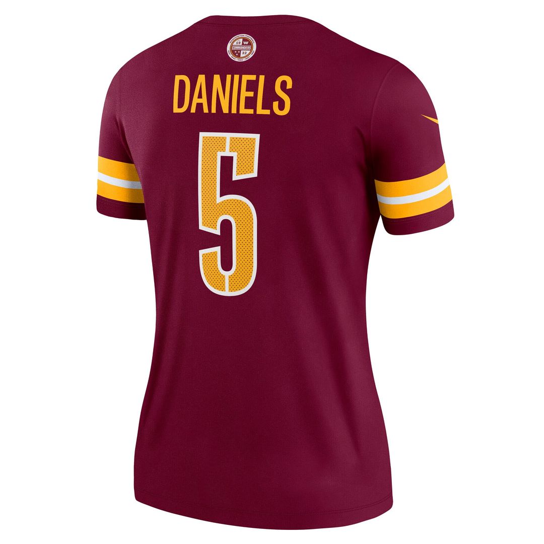 Jayden Daniels Washington Commanders Nike Women's Legend Player Performance Top - Black