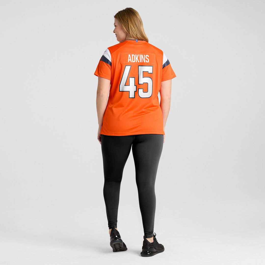 Nate Adkins Denver Broncos Nike Women's Team Game Jersey - Orange