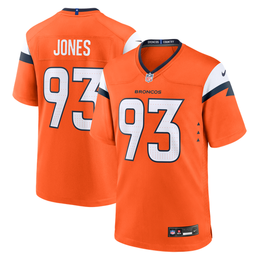 D.J. Jones Denver Broncos Nike Team Game Jersey -  Orange
