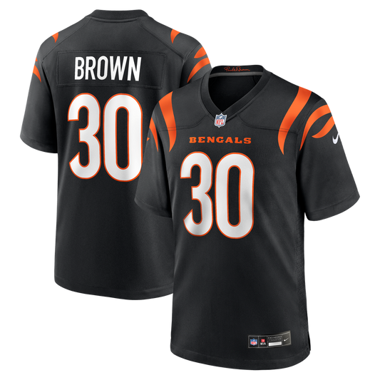 Chase Brown Cincinnati Bengals Nike Team Game Jersey -  Black