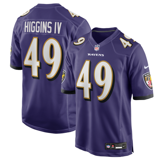 Jay Higgins IV Baltimore Ravens Nike Team Game Jersey -  Purple