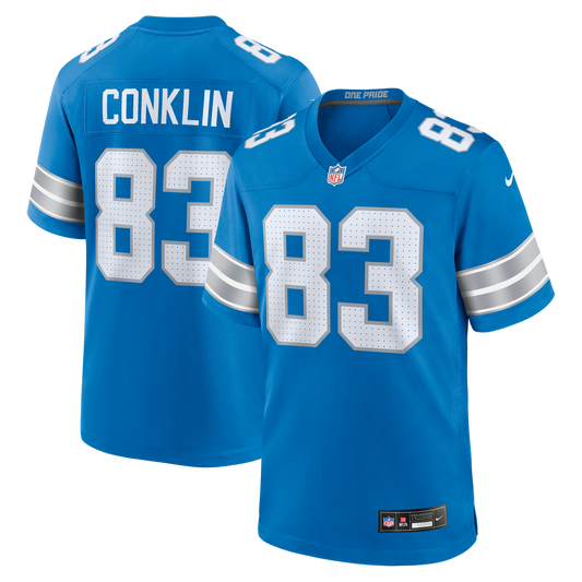 Tyler Conklin Detroit Lions Nike Team Game Jersey -  Blue