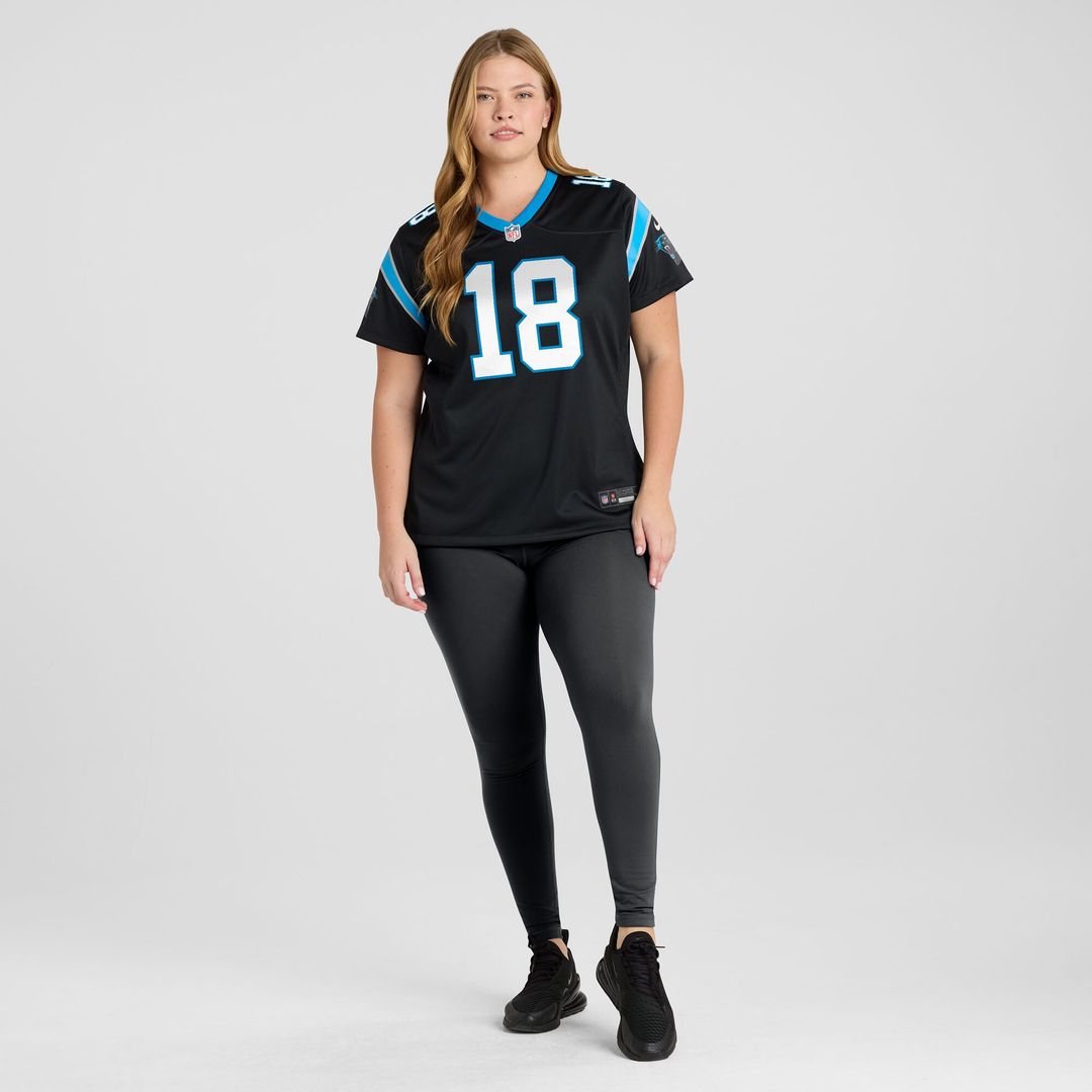 Jalen Coker Carolina Panthers Nike Women's Team Game Jersey -  Black