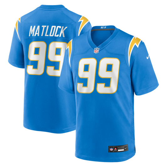 Scott Matlock Los Angeles Chargers Nike Team Game Jersey - Powder Blue