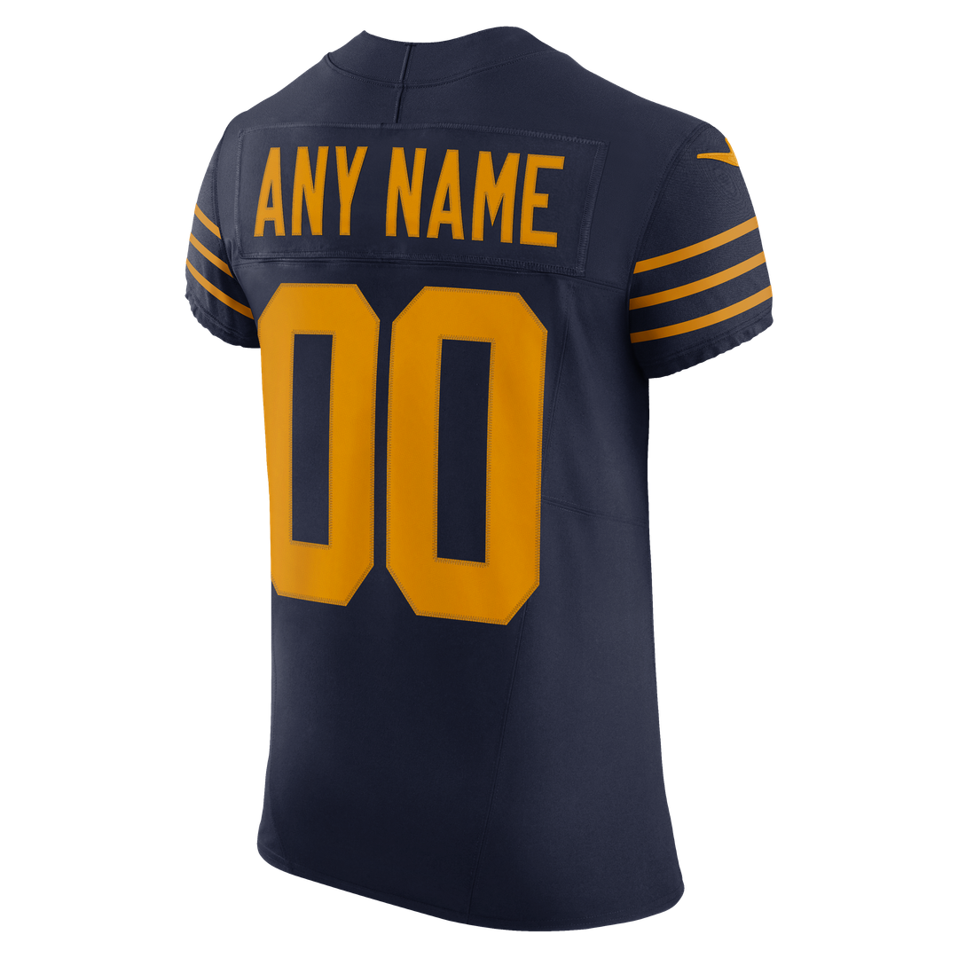 Green Bay Packers Nike Alternate Vapor F.U.S.E. Elite Custom Jersey - Navy