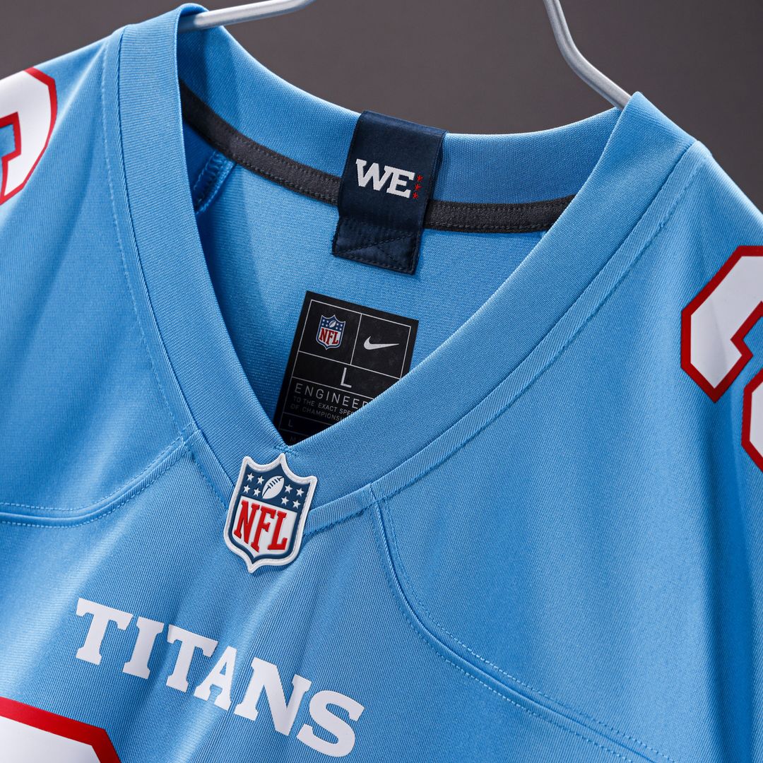 Keldric Faulk Tennessee Titans Nike Team Game Jersey - Light Blue