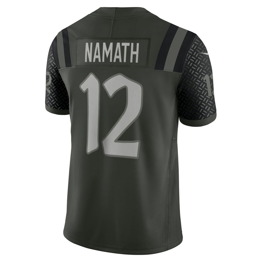 Joe Namath New York Jets Nike 2025 Rivalries Collection Stitched Limited Jersey - Gotham Green