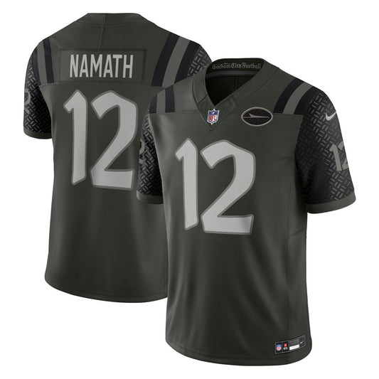 Joe Namath New York Jets Nike 2025 Rivalries Collection Stitched Limited Jersey - Gotham Green