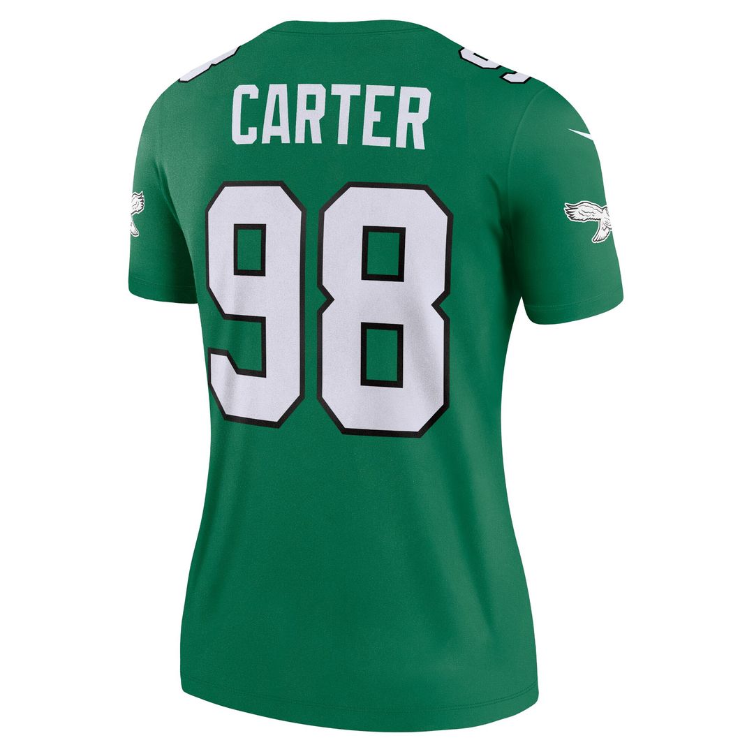 Jalen Carter Philadelphia Eagles Nike Women's Alternate Legend Player Performance Top -  Kelly Green