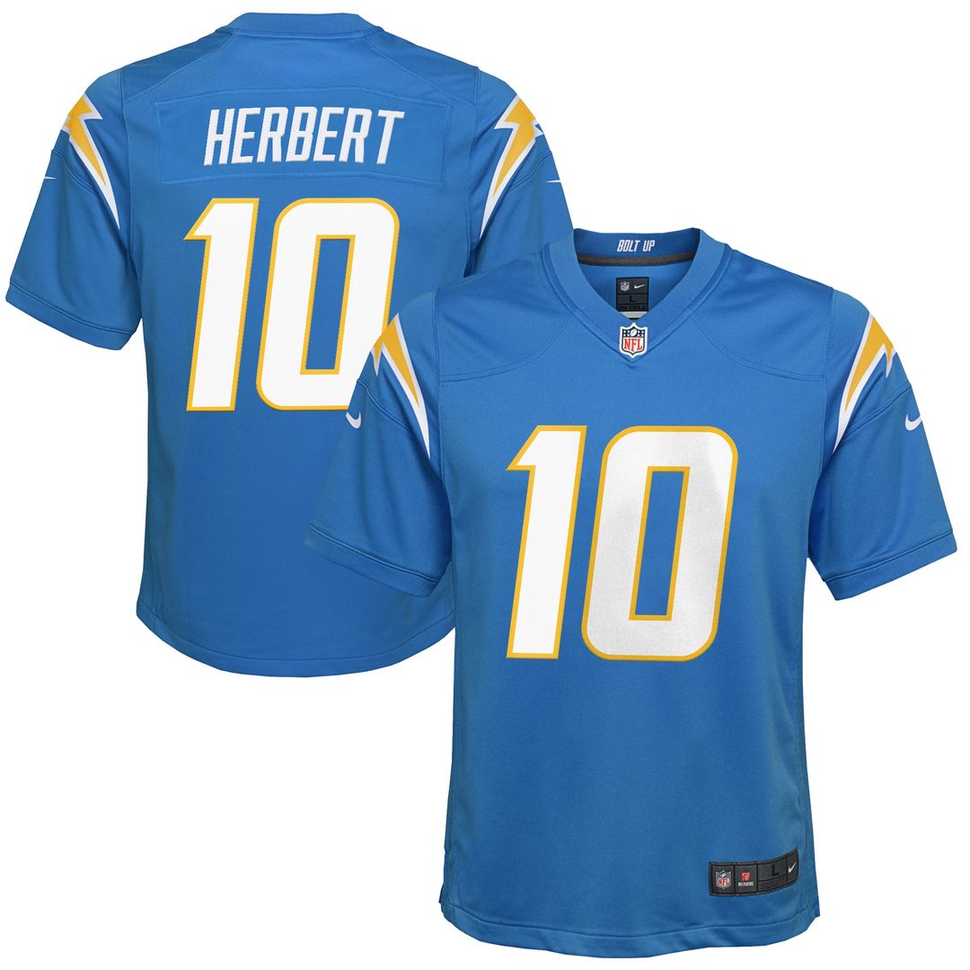 Justin Herbert Los Angeles Chargers Nike Youth Game Jersey - White