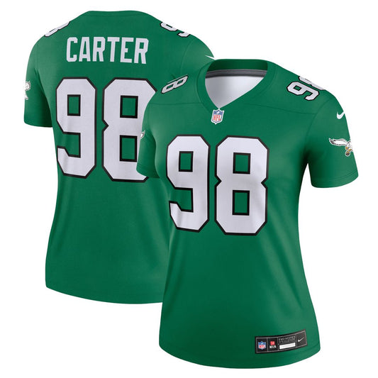 Jalen Carter Philadelphia Eagles Nike Women's Alternate Legend Player Performance Top -  Kelly Green