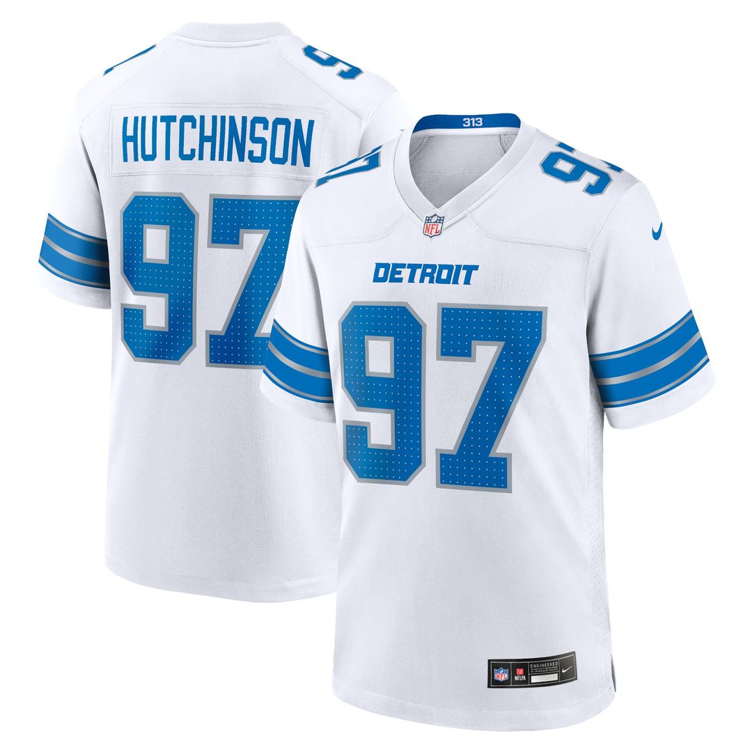 Aidan Hutchinson Detroit Lions Nike 2nd Alternate Game Jersey - Black