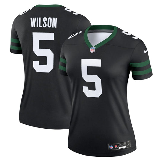 Garrett Wilson New York Jets Nike Women's Alternate Legend Player Performance Top - Legacy Black
